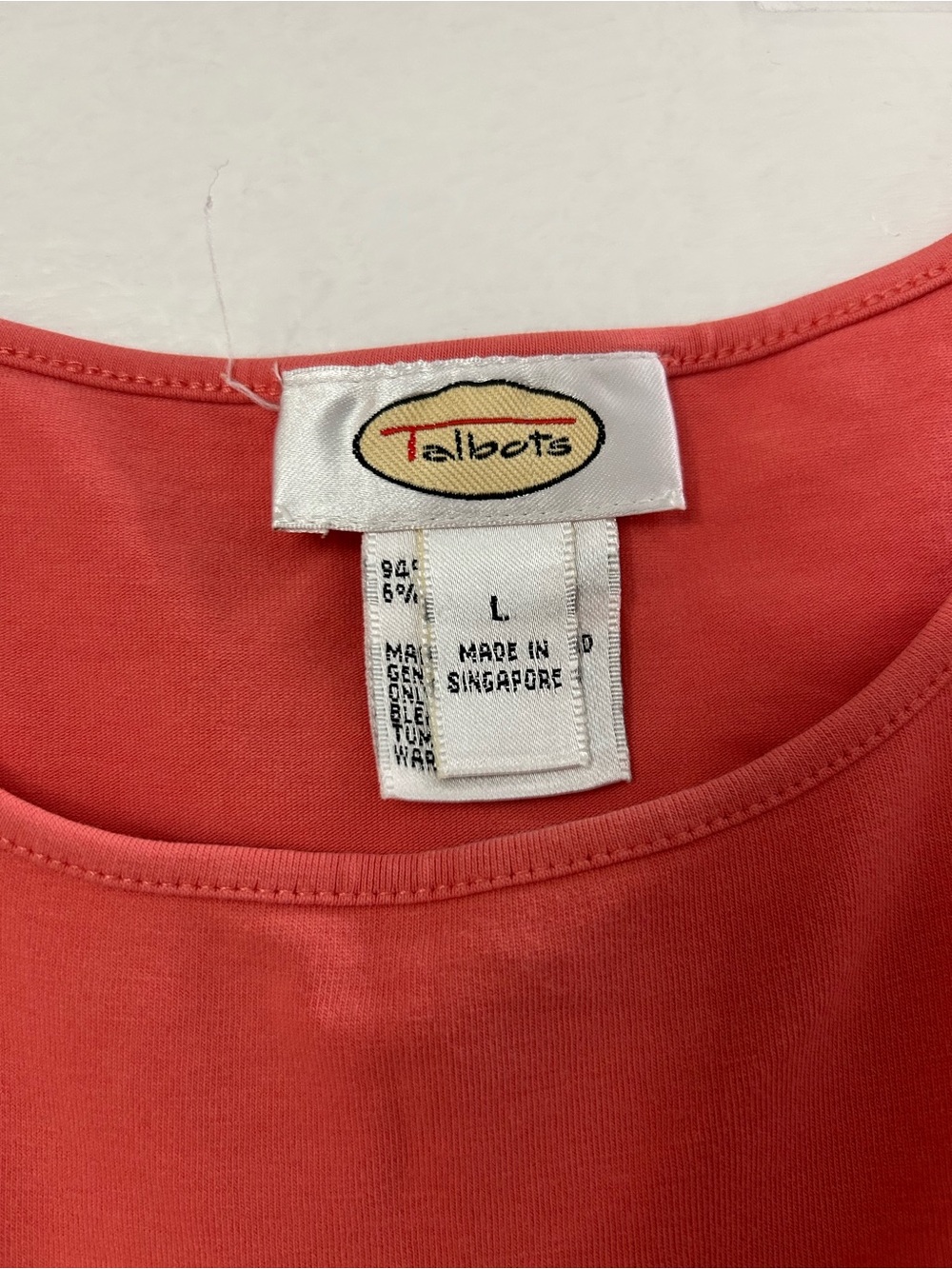 Y2K Talbots Coral Layering Tank Top Size Large - Picture 4 of 4